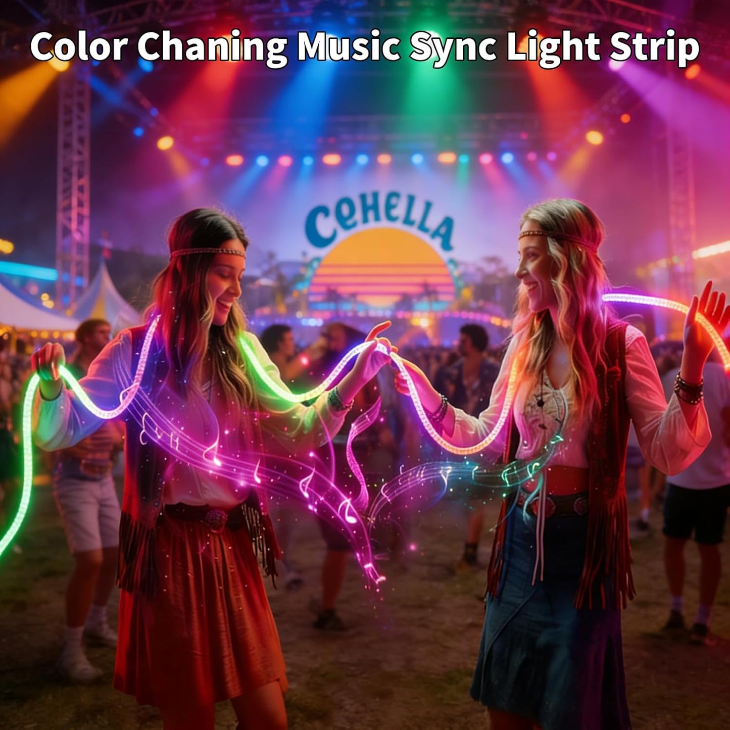 Cuerda luz LED 3M sincronizada con música control remoto