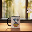 Taza cerámica perro cachorro Catahoula boy cartoon negro/blanco