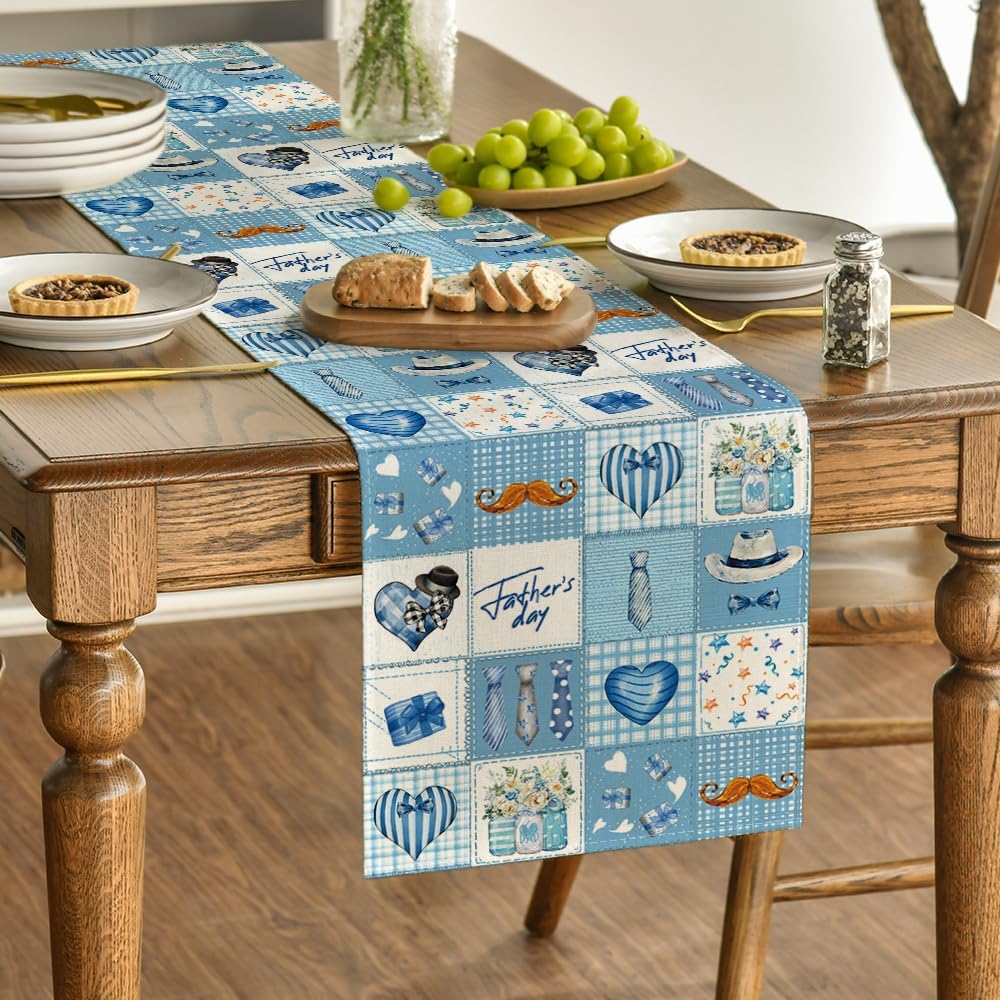 Jarrones de flores a cuadros corazón azul para mesa decoración hogar
