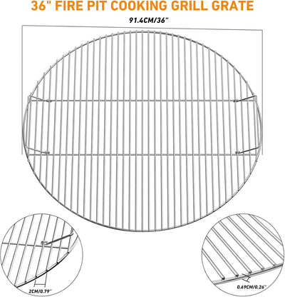 Rejilla cocina acero inox 36pulg para parrilla