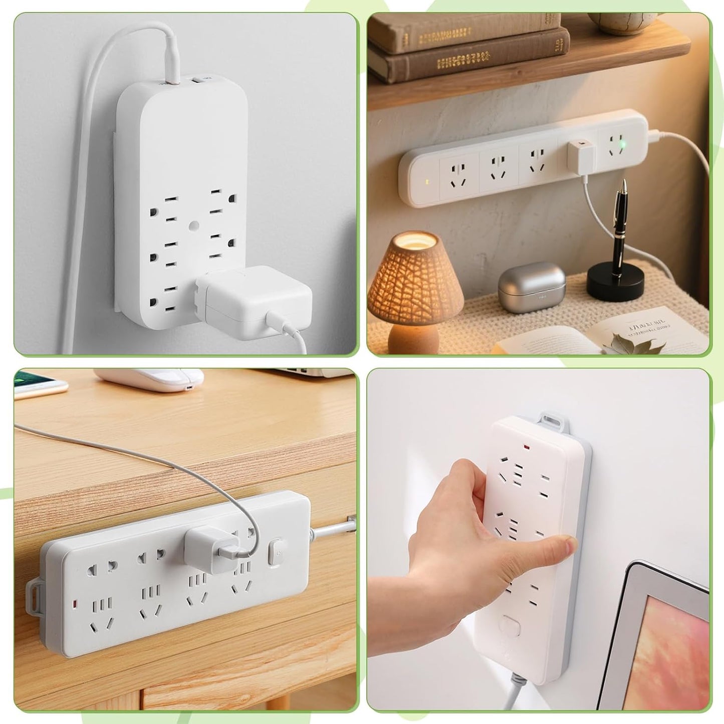 Soporte regleta alimentación 18 pzas adhesivas sin perforar