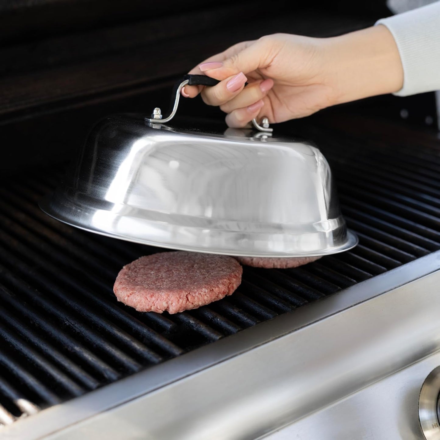 Cúpula queso acero inox 10.75x5pulg para parrilla
