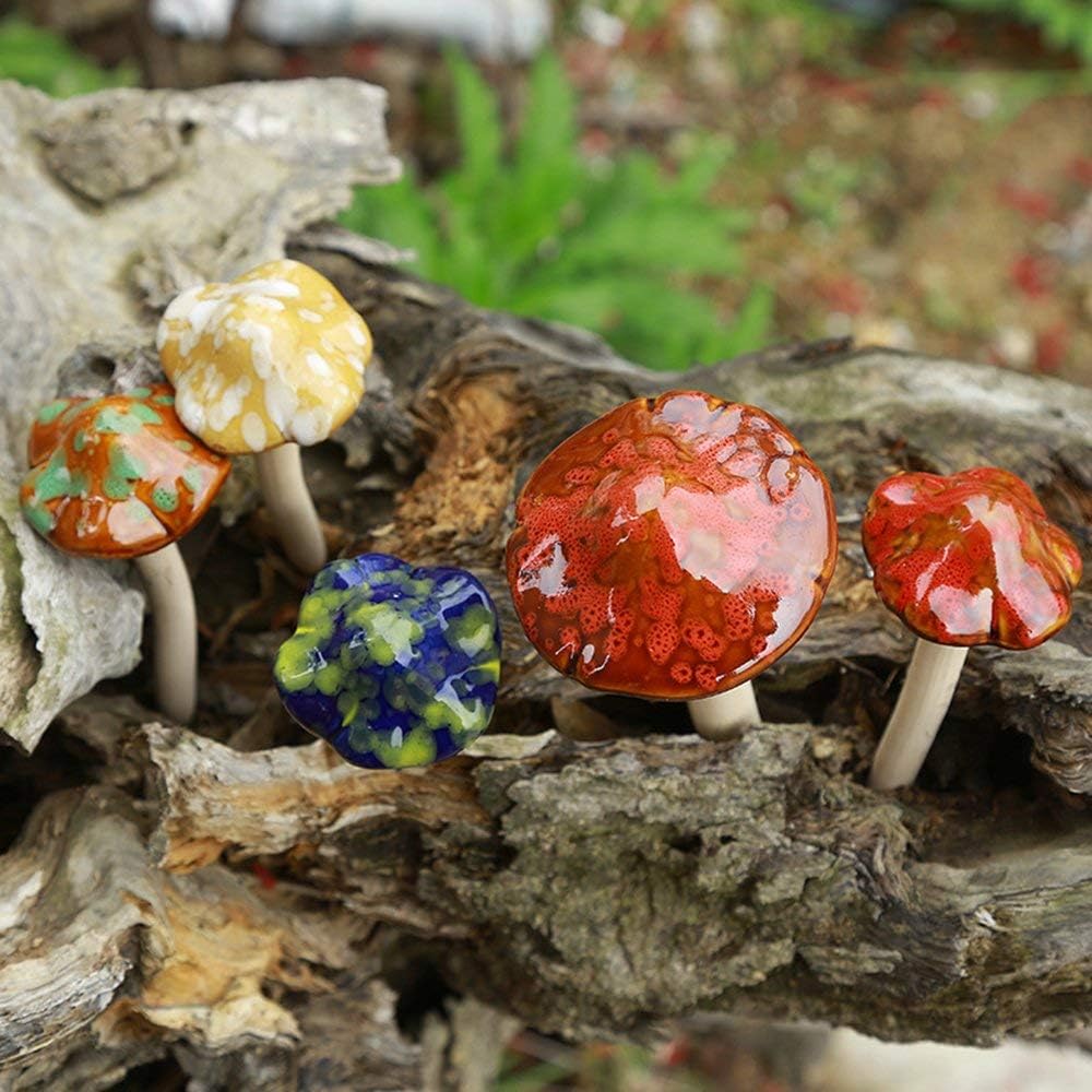4 Pzas Adorno Cerámica Jardín 4.52pulg