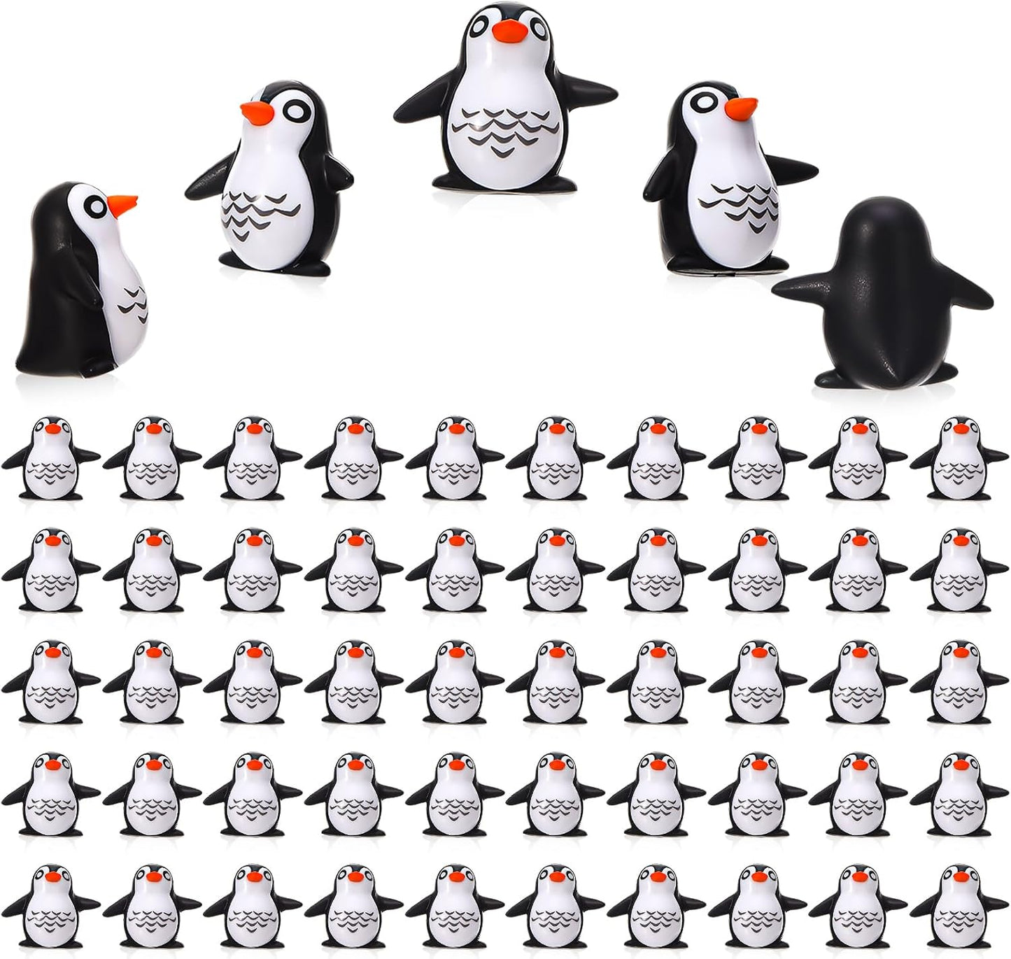 50 Pzas Mini Pingüinos Resina Decoración Jardín Acuario