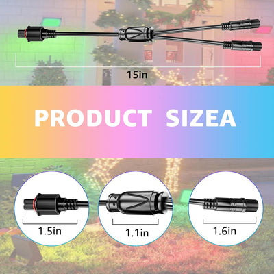Y-Splitter luces inundación Govee 4 pines resistente agua