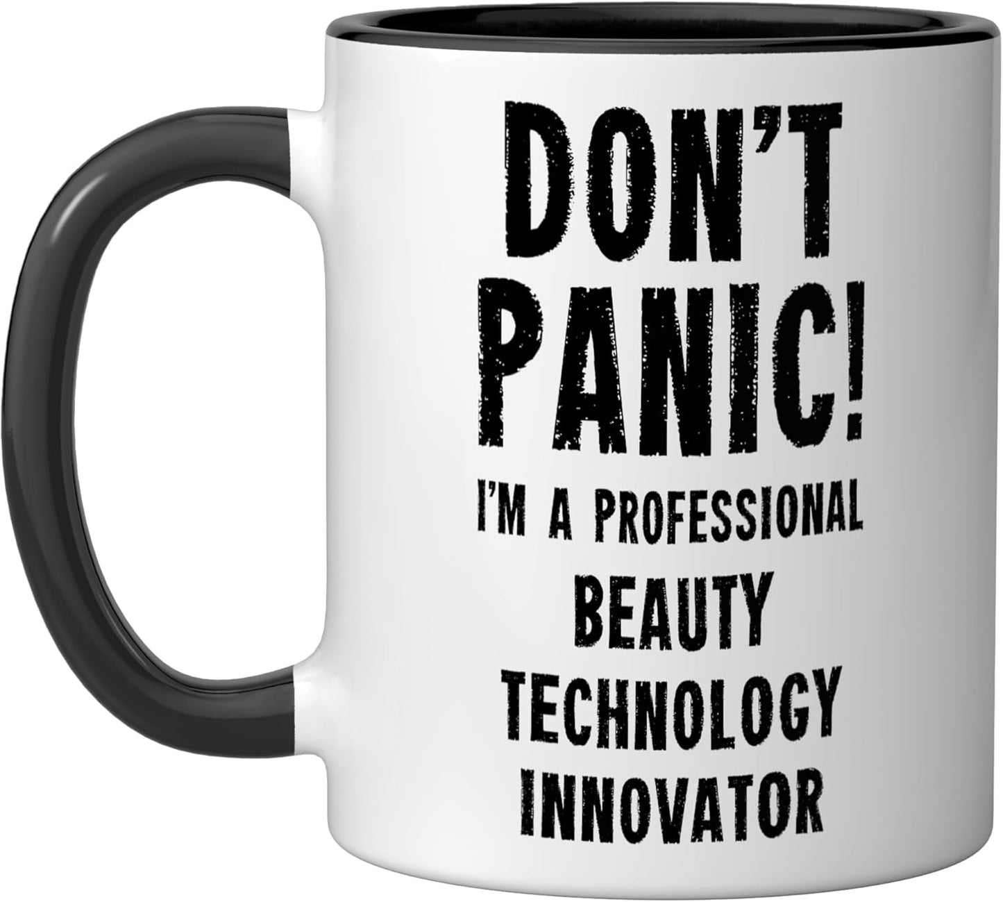 Taza Cerámica Beauty Tech Negro/Blanco