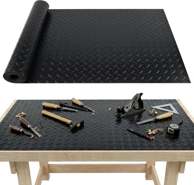 Tapete banco trabajo 48x17.3pulg PVC negro impermeable