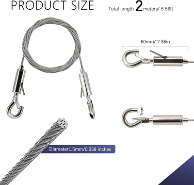 Alambre ajustable acero inox para colgar cuadros y espejos