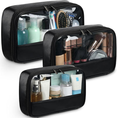 Bolsa maquillaje transparente 3 pzas mujer niña