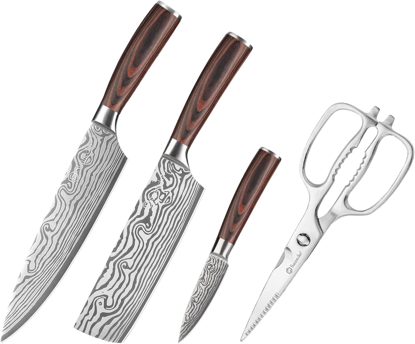 Tijeras de cocina Sunnecko 8.5 pulgadas con set de 3 piezas