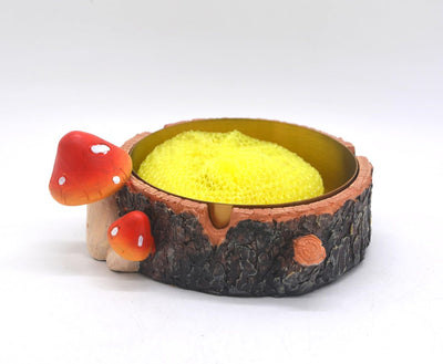 Soporte de esponja de hongos para platos de fregadero