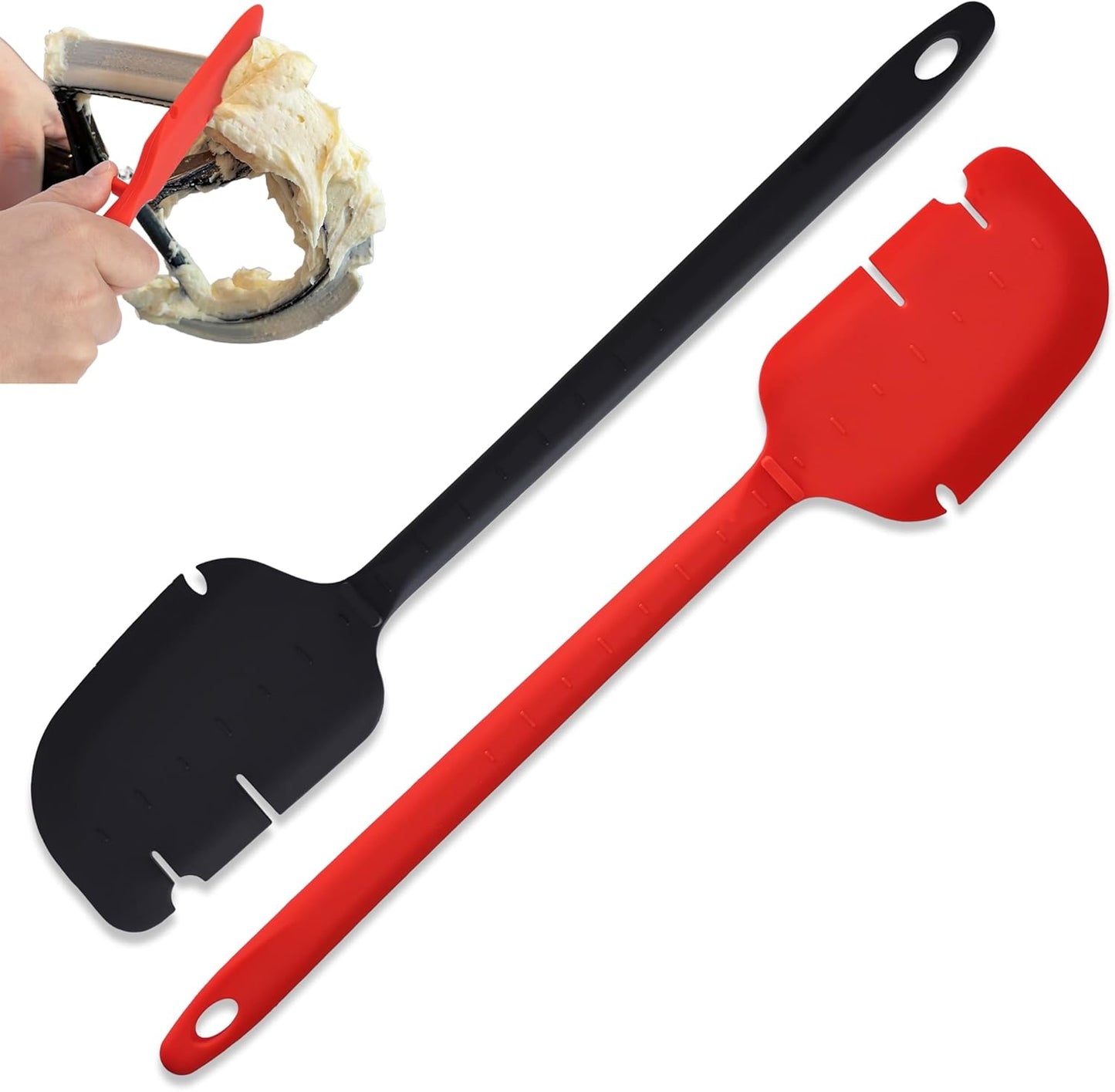 Espátula de silicona grado alimenticio Kitchen Aid 12 pulgadas rojo y negro