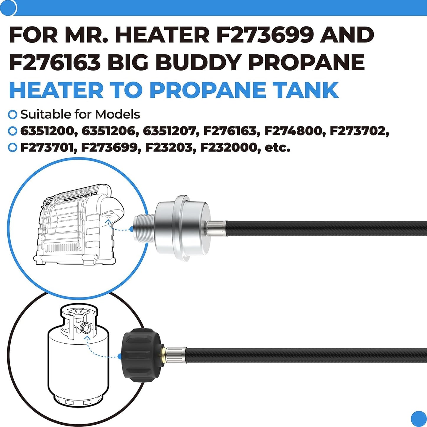 Manguera adaptador propano 10ft filtro Mr. Heater Big Buddy