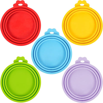 5 Tapas Silicona Universales para Latas Mascotas