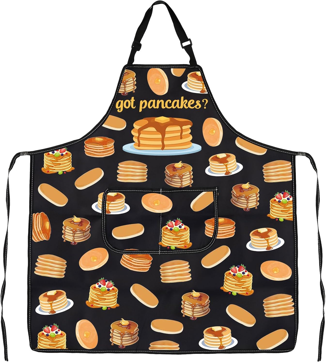 Delantal de chef PXTIDY para hacer panqueques con bolsillos
