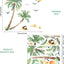 Adhesivo hojas palma verde decoración pared living dormitorio
