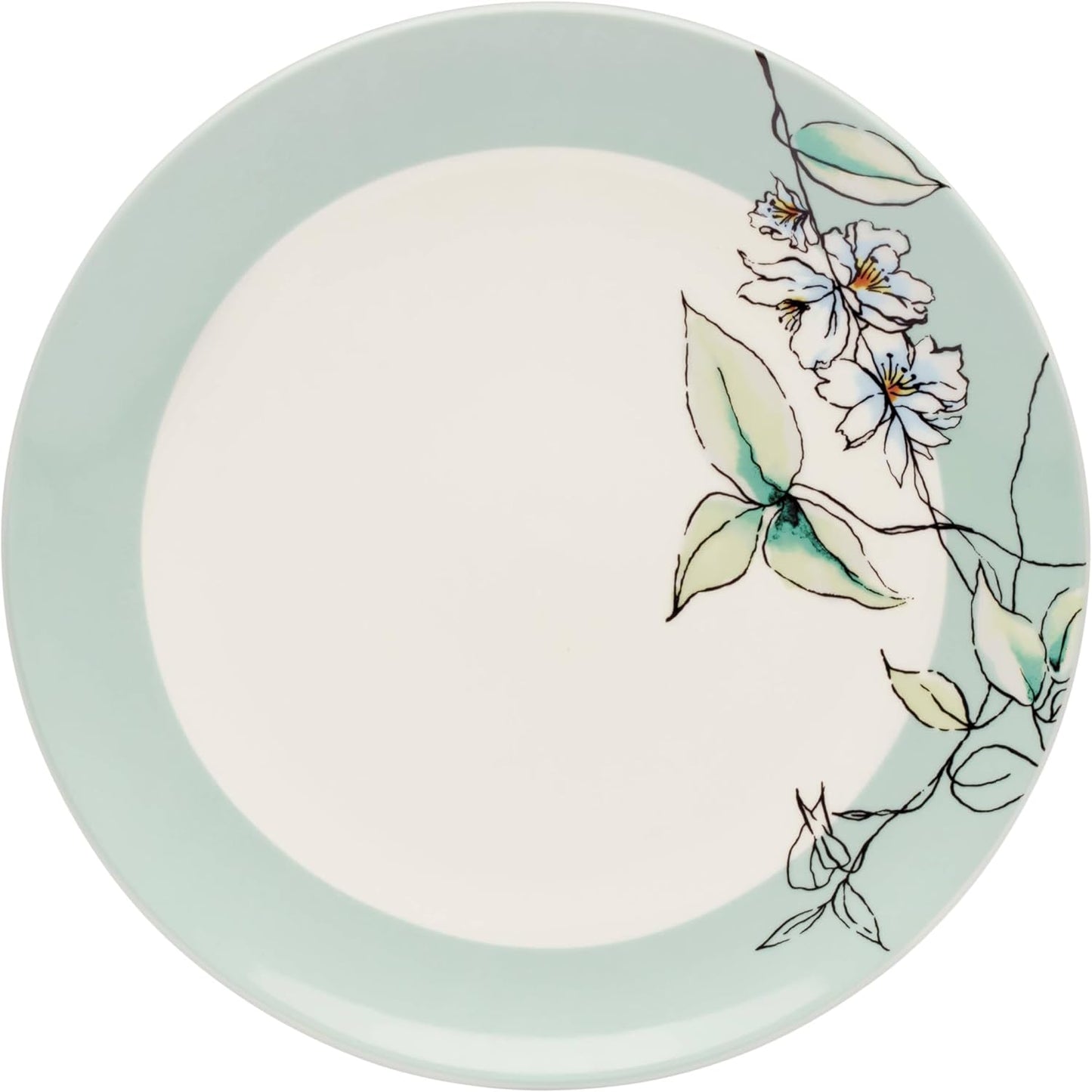 Juego 12 Pzas Vajilla Porcelana Servicio 6 Blancas