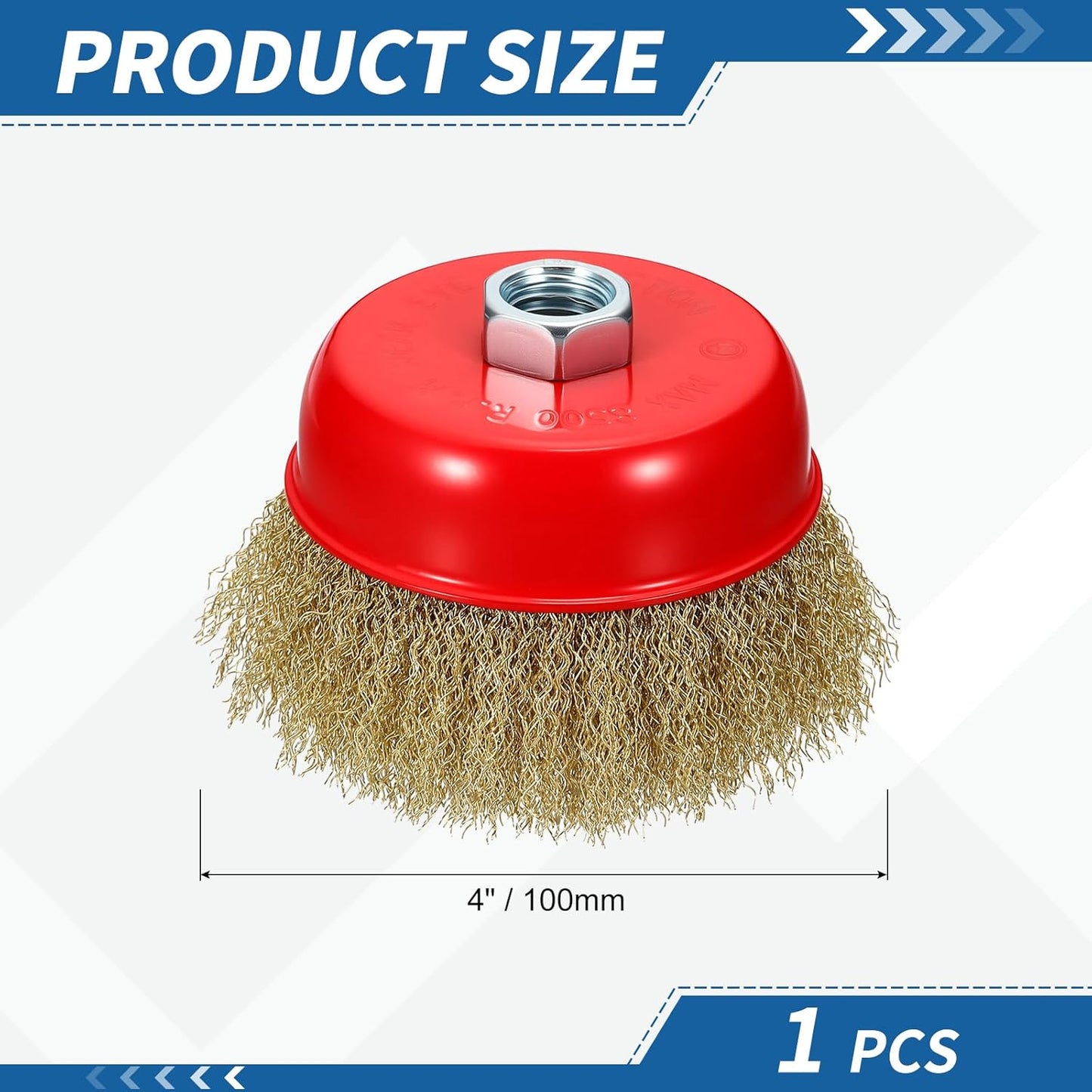 Rueda de alambre para lijadora angular 4pulg con eje 5/8"