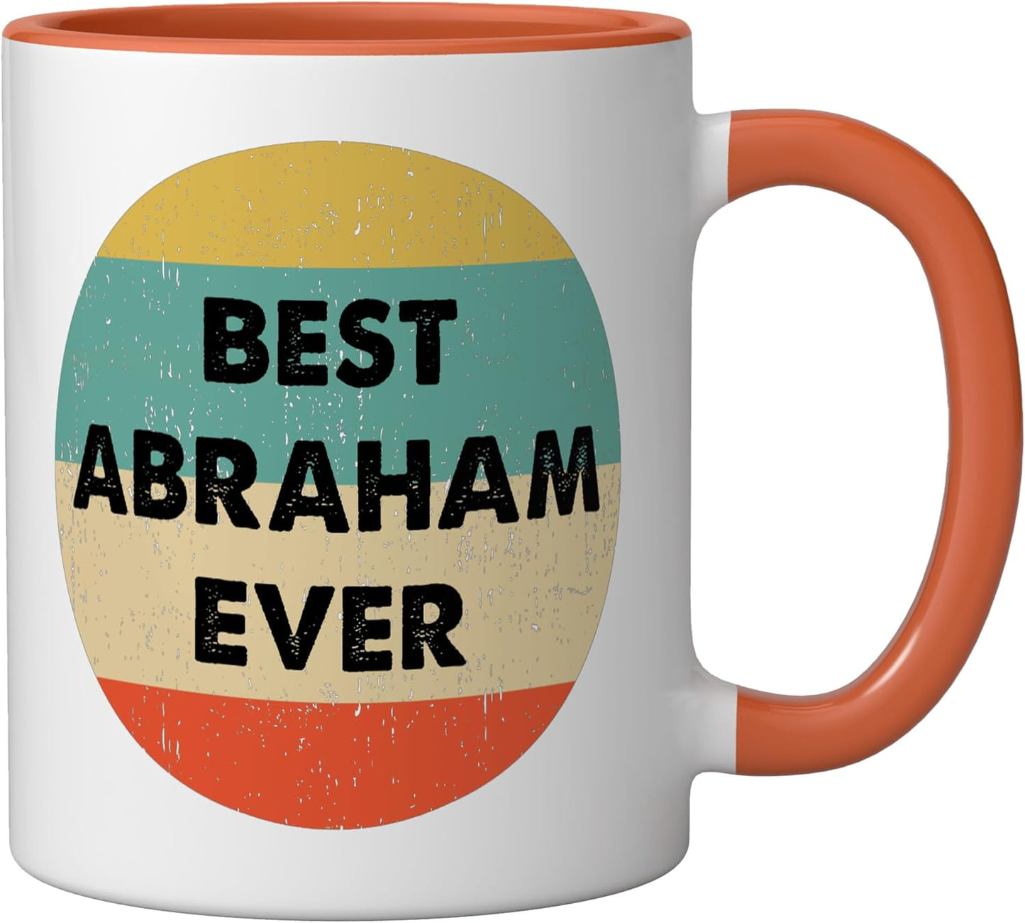 Taza Cerámica Color Naranja/Blanco
