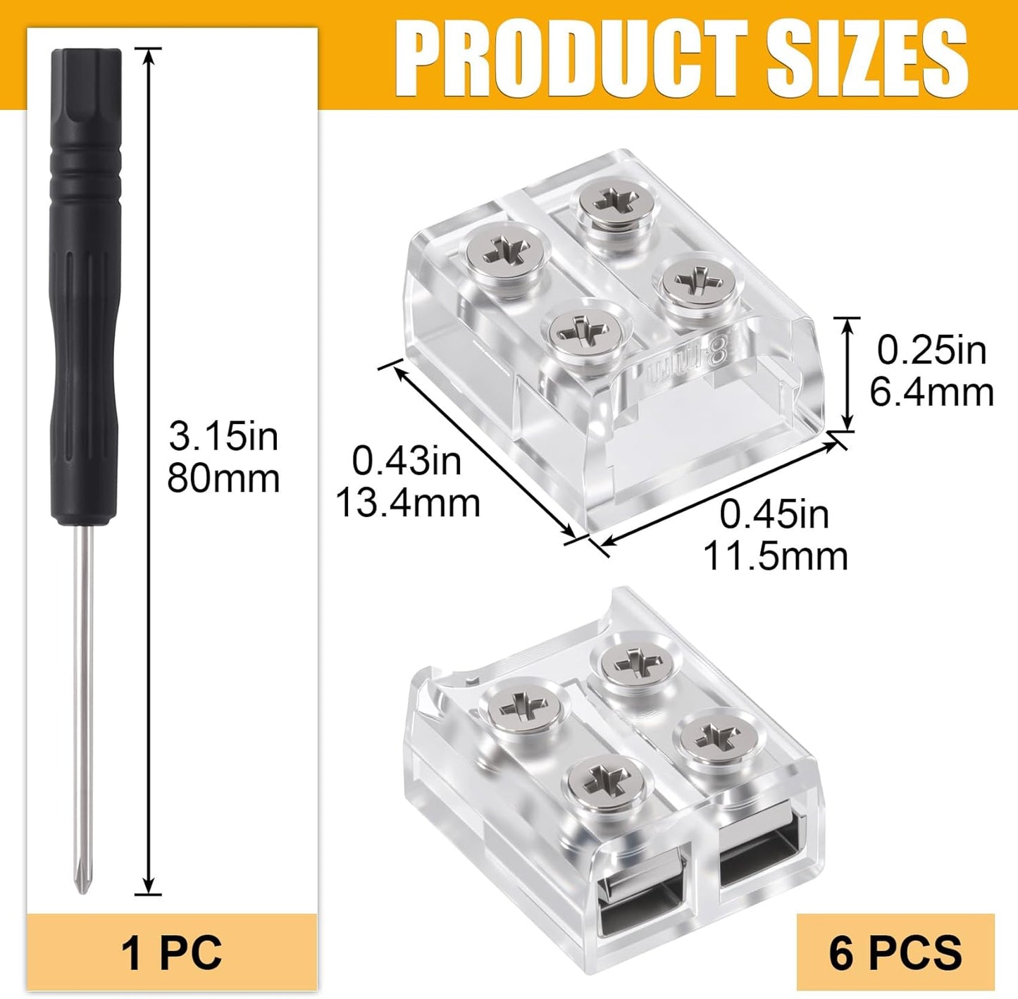 7 Pzas Conectores Led Sin Soldadura para Tira 5/12/24/48V