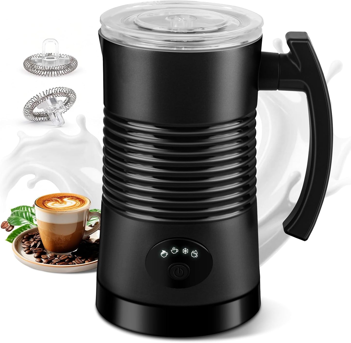 Espumador leche eléctrico 4en1 11.8oz calentamiento rápido