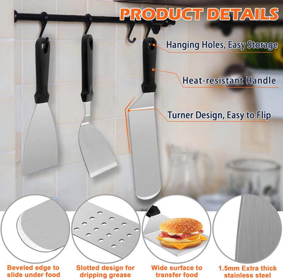 Kit 18 Pzas Accesorios Plancha Superficie Plana Acero Inox