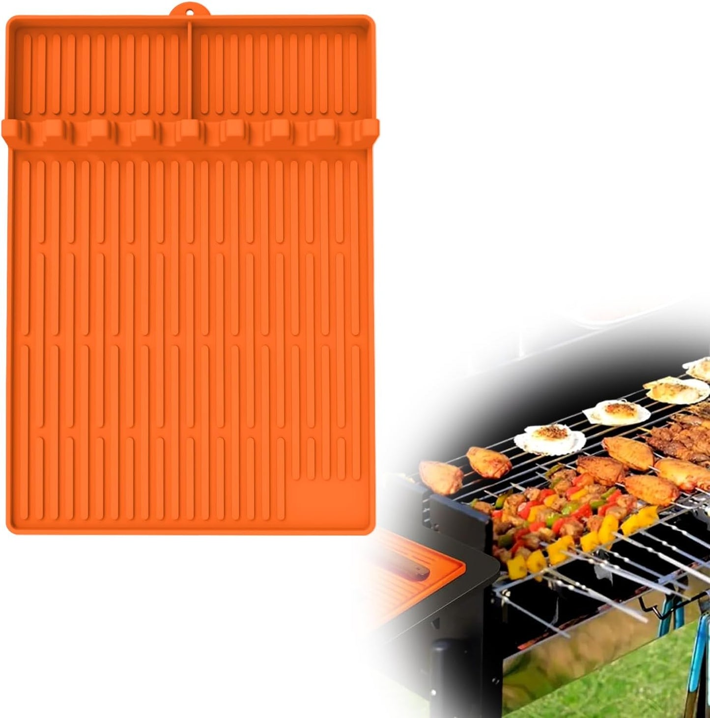 Alfombrilla silicona para parrilla Blackstone con goteo