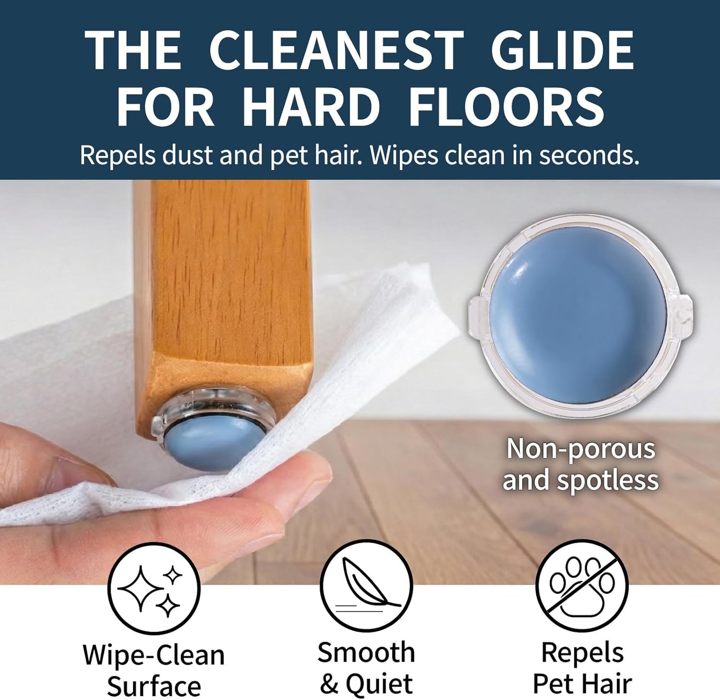 Almohadillas para muebles madera dura 8 pzas revestimiento PTFE