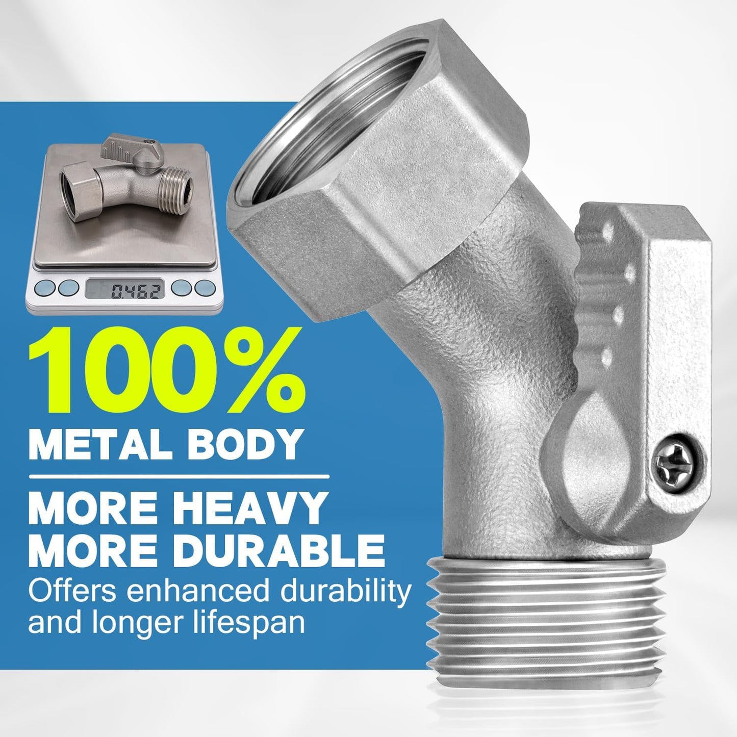 Conector codo manguera acero inox 304 45grados GHT 3/4pulg