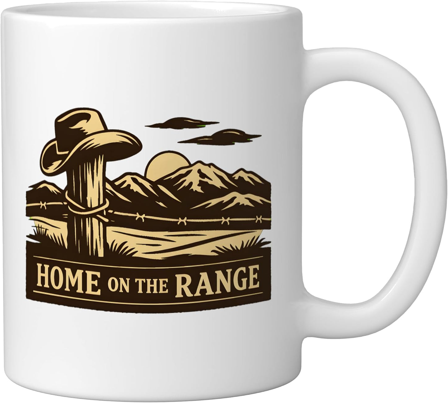 Taza Cerámica Rústica Estilo Oeste Blanco