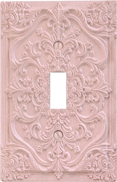 Cubierta interruptor barroca rosa suave diseño floral 3D