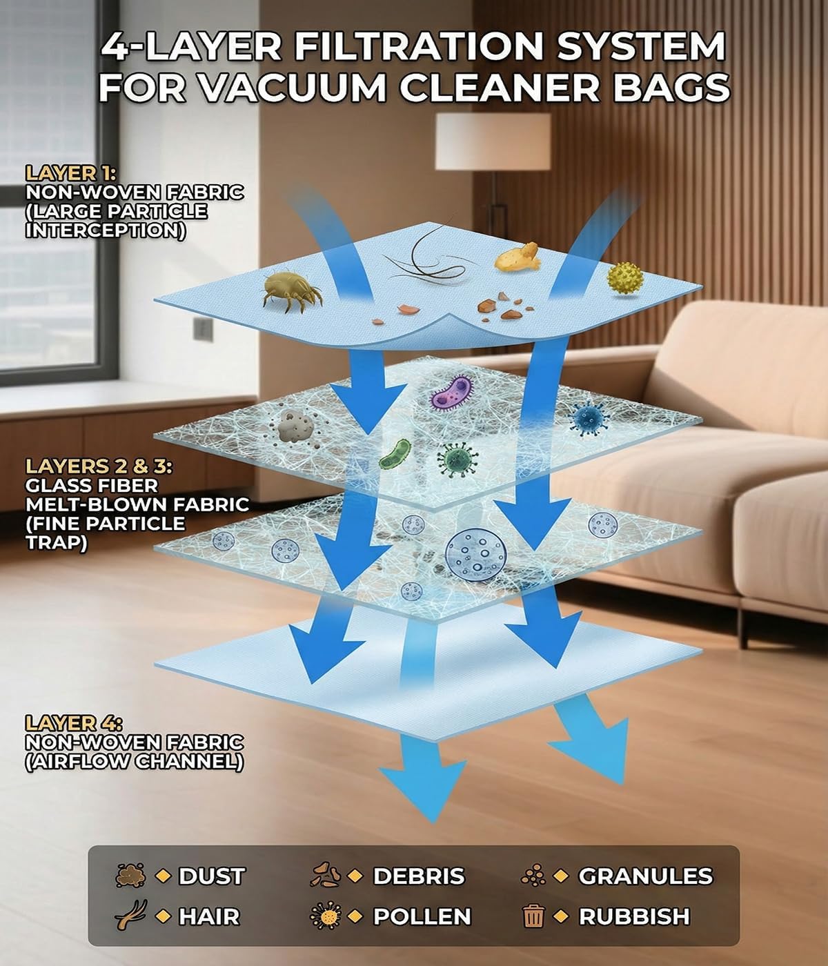 Bolsas vacío Roborock Q10 Q8 Max Q7 Q5 20 Pzas