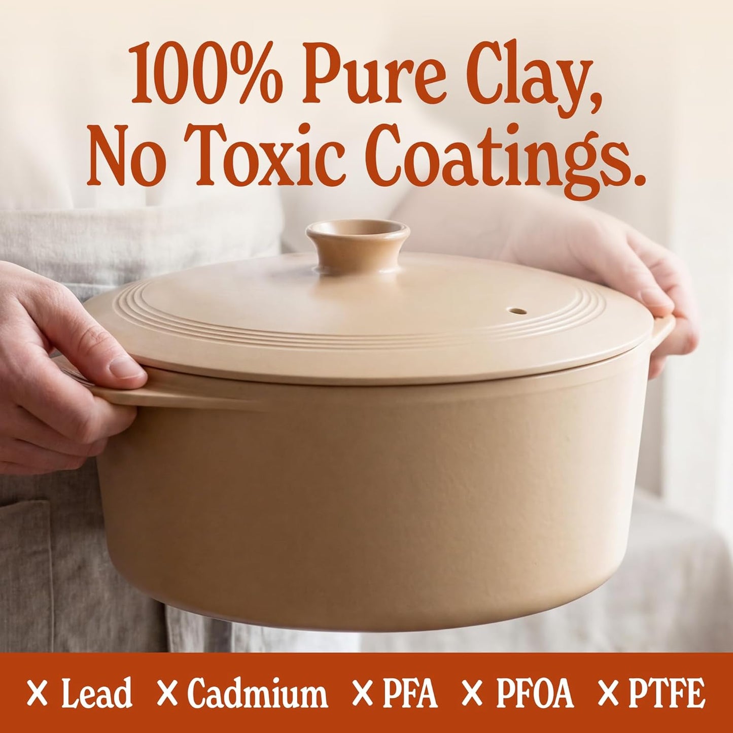 Olla Claypot 5qt con cazuela 8en1 programable horno holandés