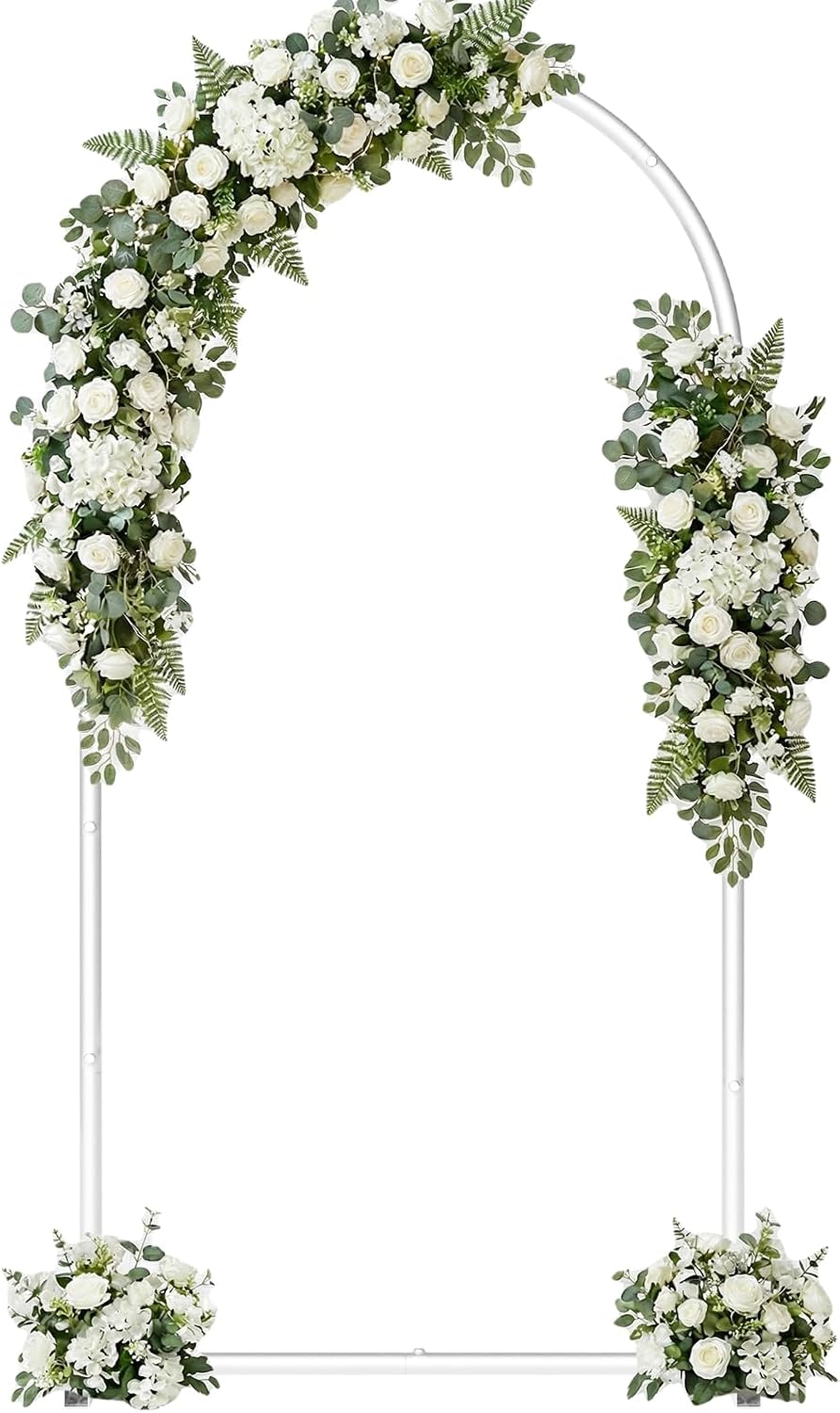 Soporte arco boda metal 6.6ft color blanco