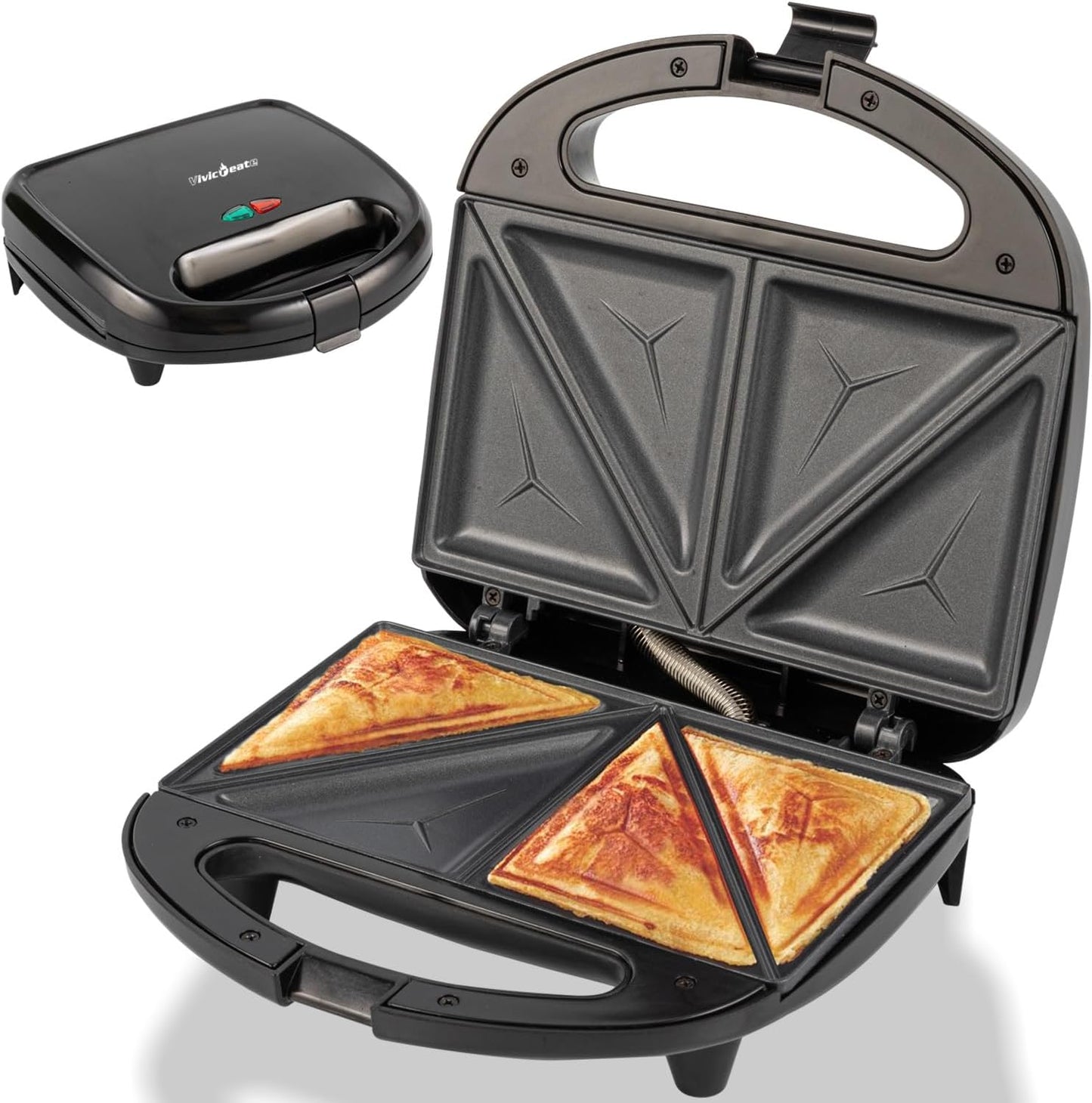 Sandwichera eléctrica y prensa de panini para cocina negro