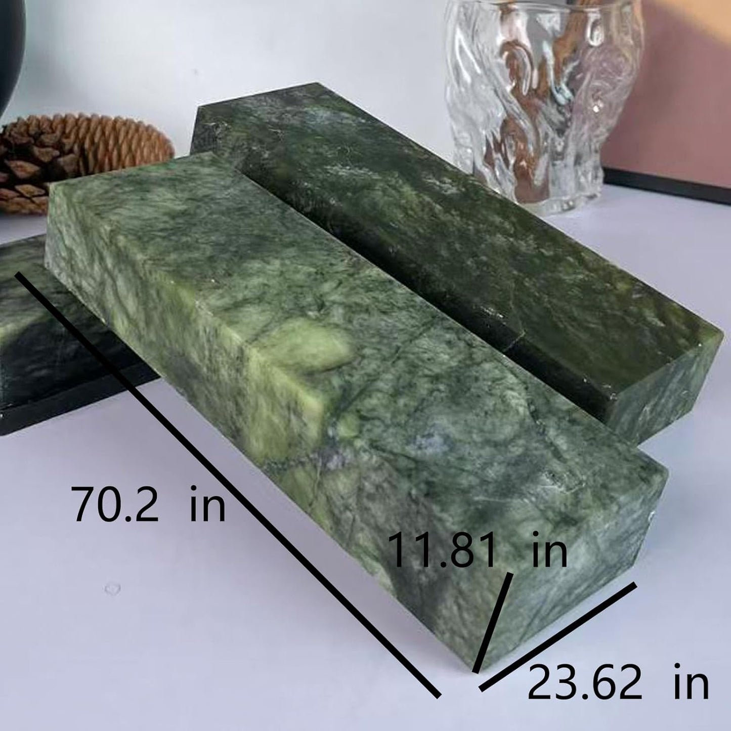 Piedra afilar natural verde 6 Pzas para herramientas de corte