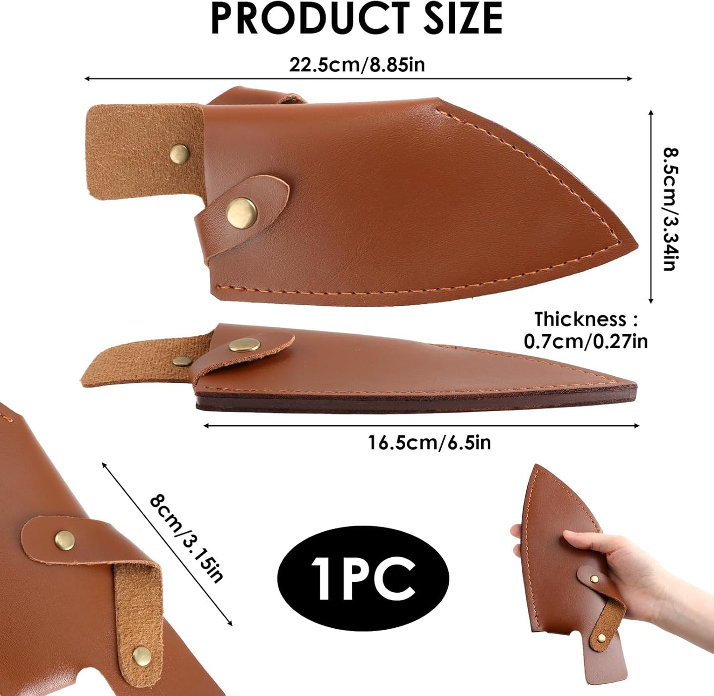 Funda cuero sintético para cuchillos japoneses profesionales