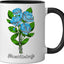 Taza Cerámica con Diseño Azul y Negro/Blanco