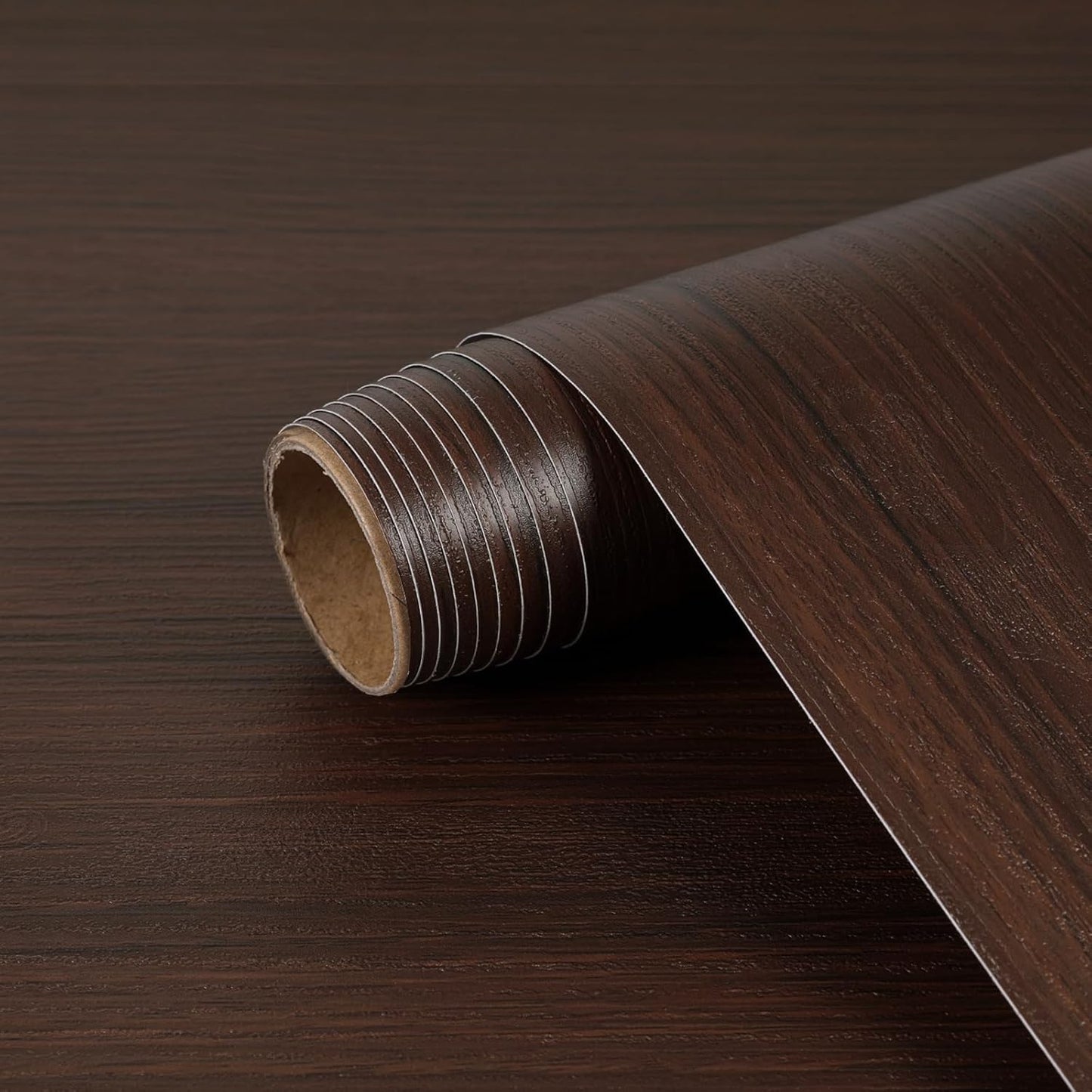 Papel adhesivo madera oscura para encimeras y gabinetes