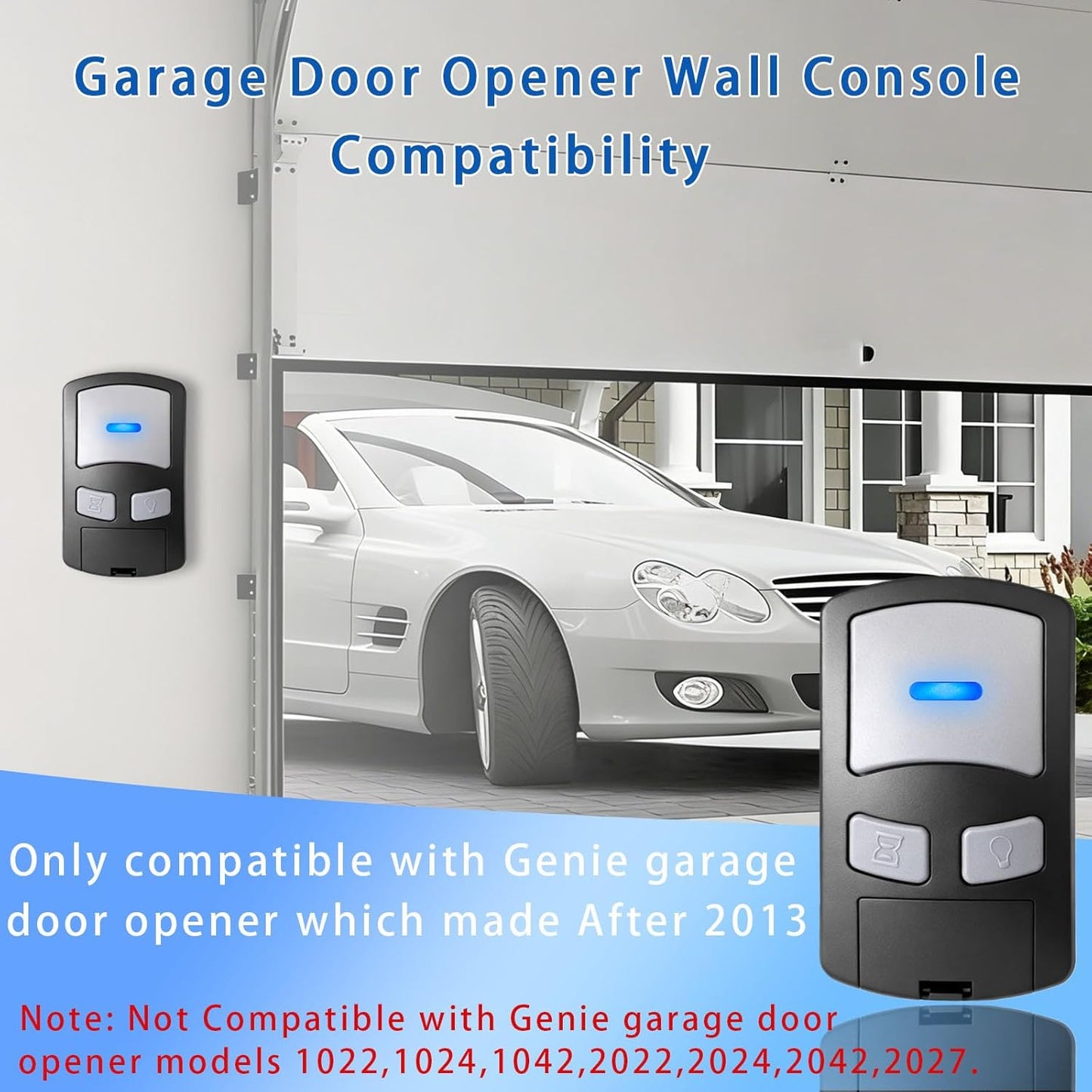 Abridor puerta garaje pared compatibilidad Genie GWWC-R