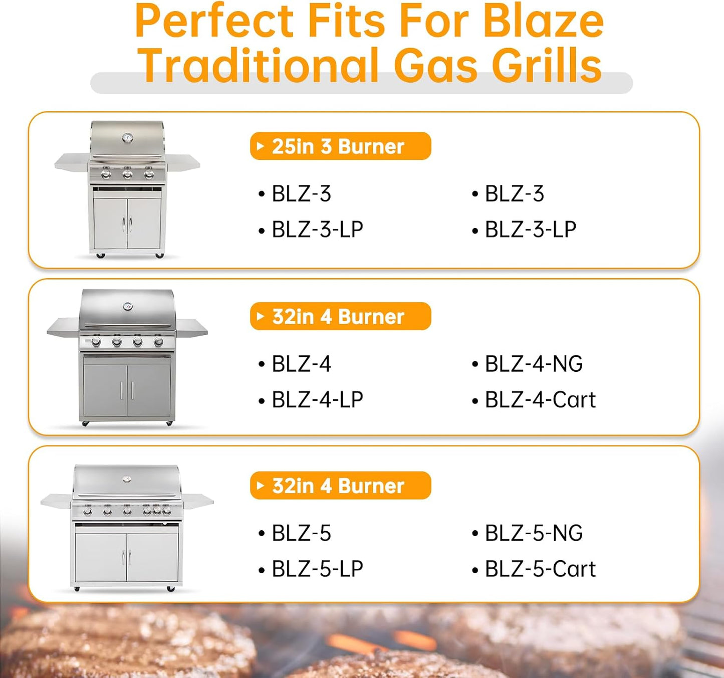 3 Rejillas Acero Inox Placas Calor Parrilla Blaze