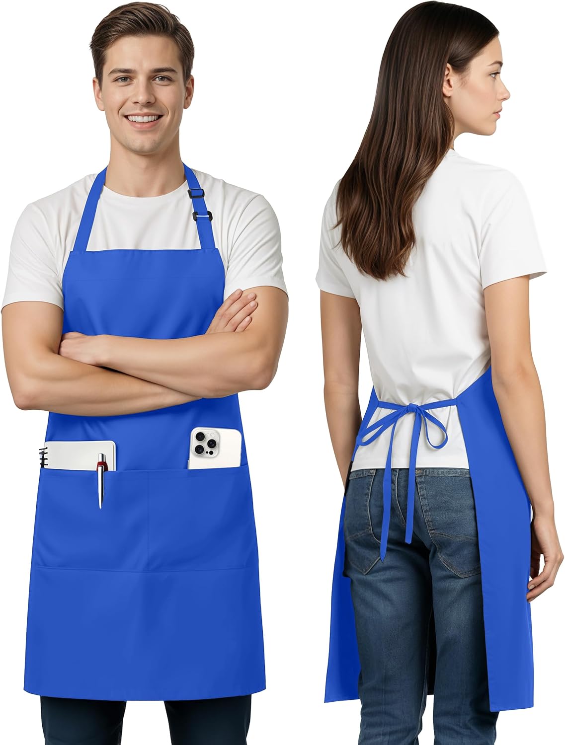 Mangas de cocina Utopia Kitchen ajustables con 2 bolsillos para mujer y hombre
