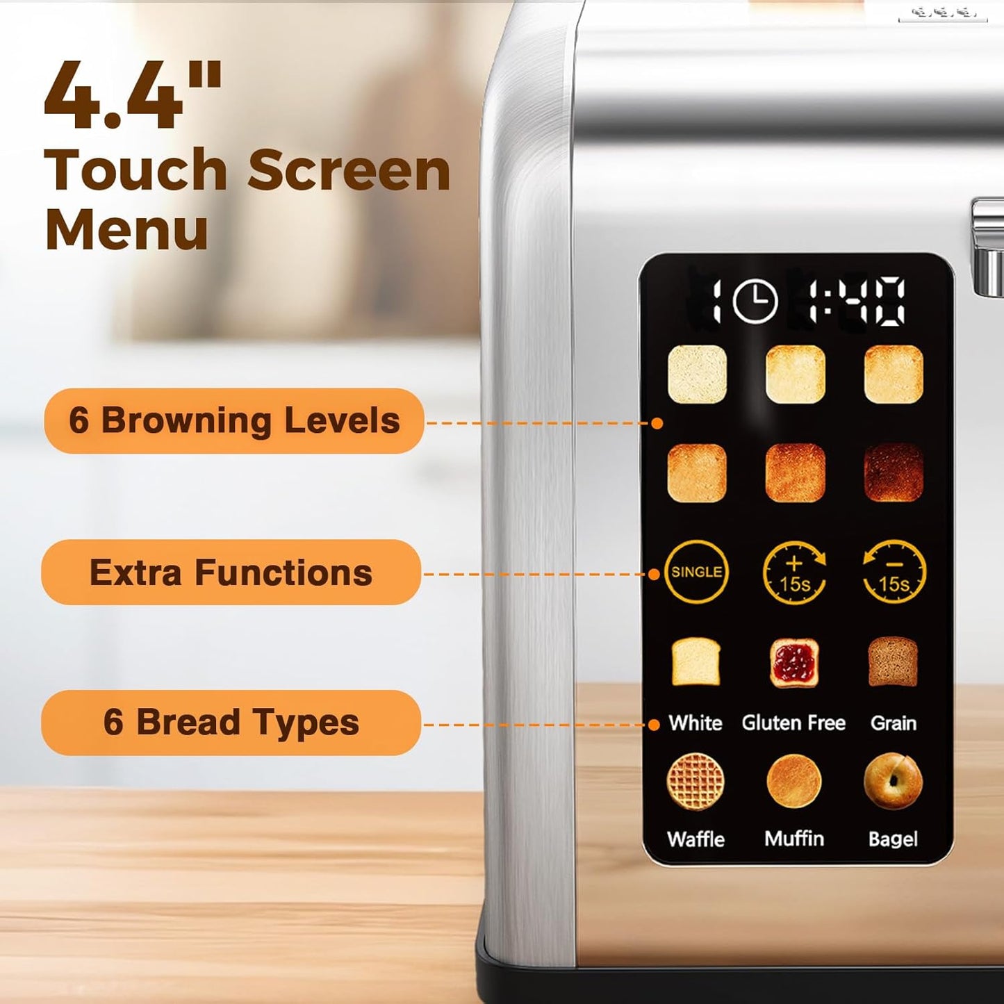 Panini 2 Rebanadas Acero Inox con Pantalla Digital