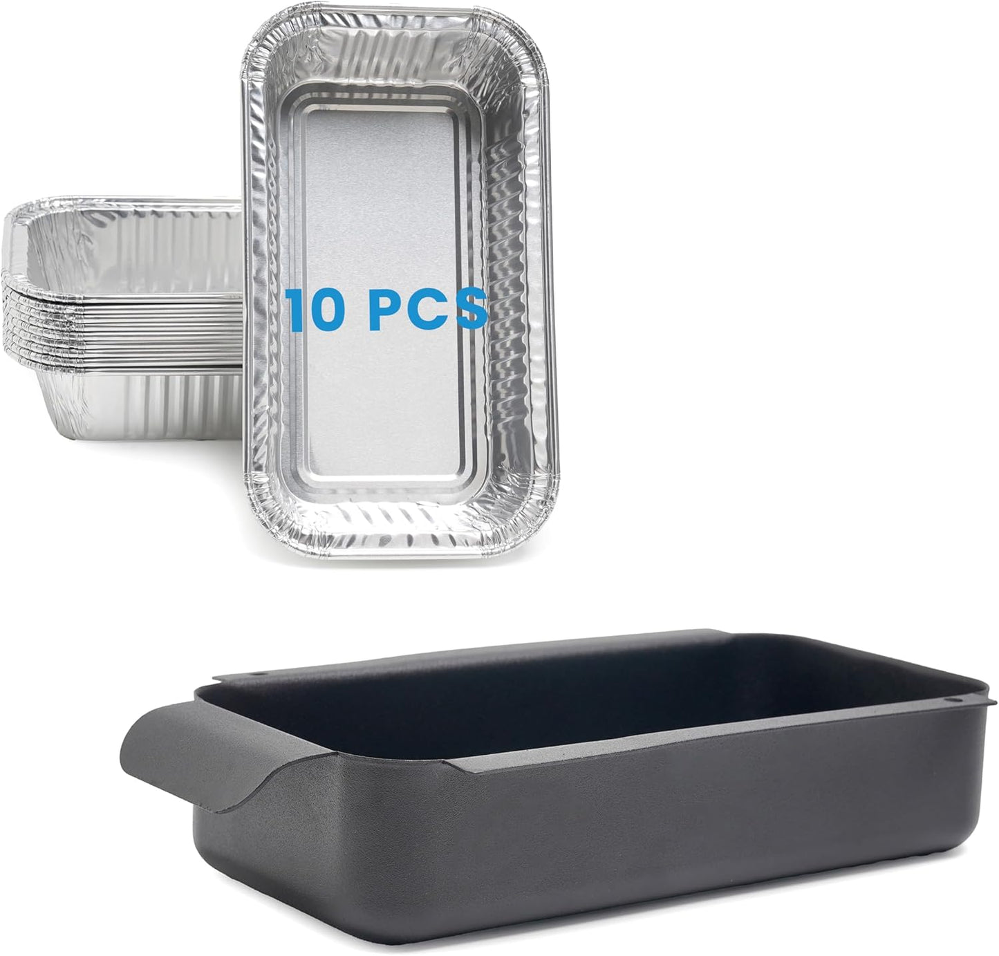 Bandeja captura grasa parrilla infrarroja set 10 aluminio