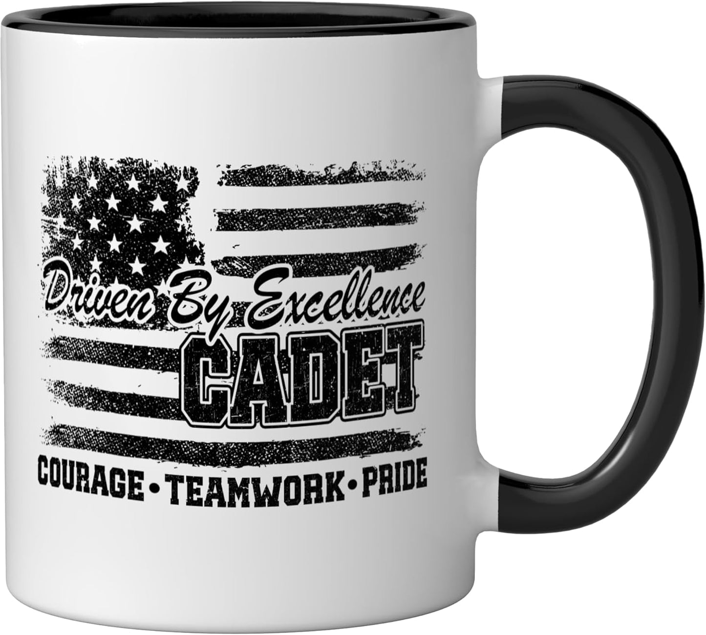 Taza cerámica Fire Cadet negra/blanca