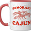 Taza cerámica Honorary Cajun para boda roja/blanca