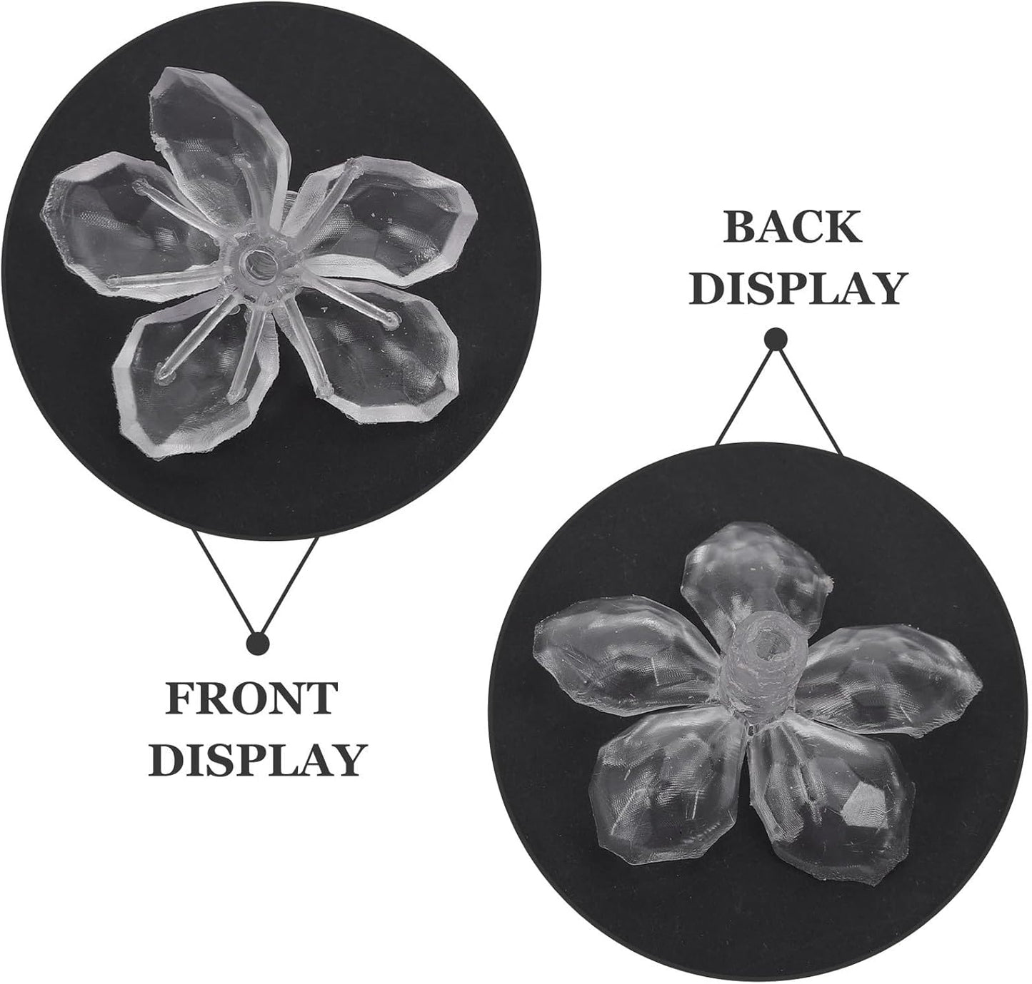 80 Pzas Bombillas Flor Cerezo Transparentes para Cadena Luces LED