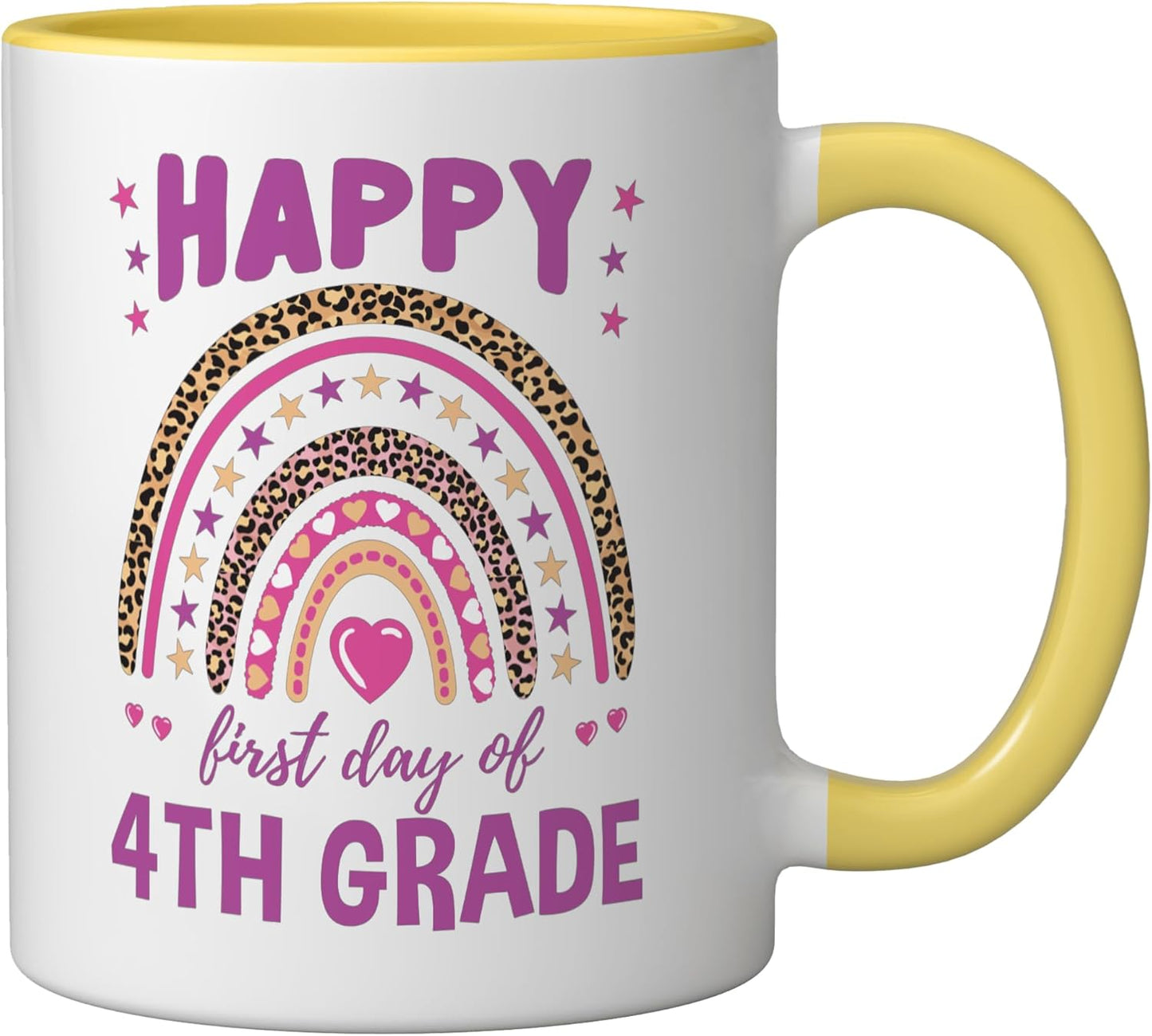 Taza Cerámica Leopardo Arcoíris Año Escolar Primero