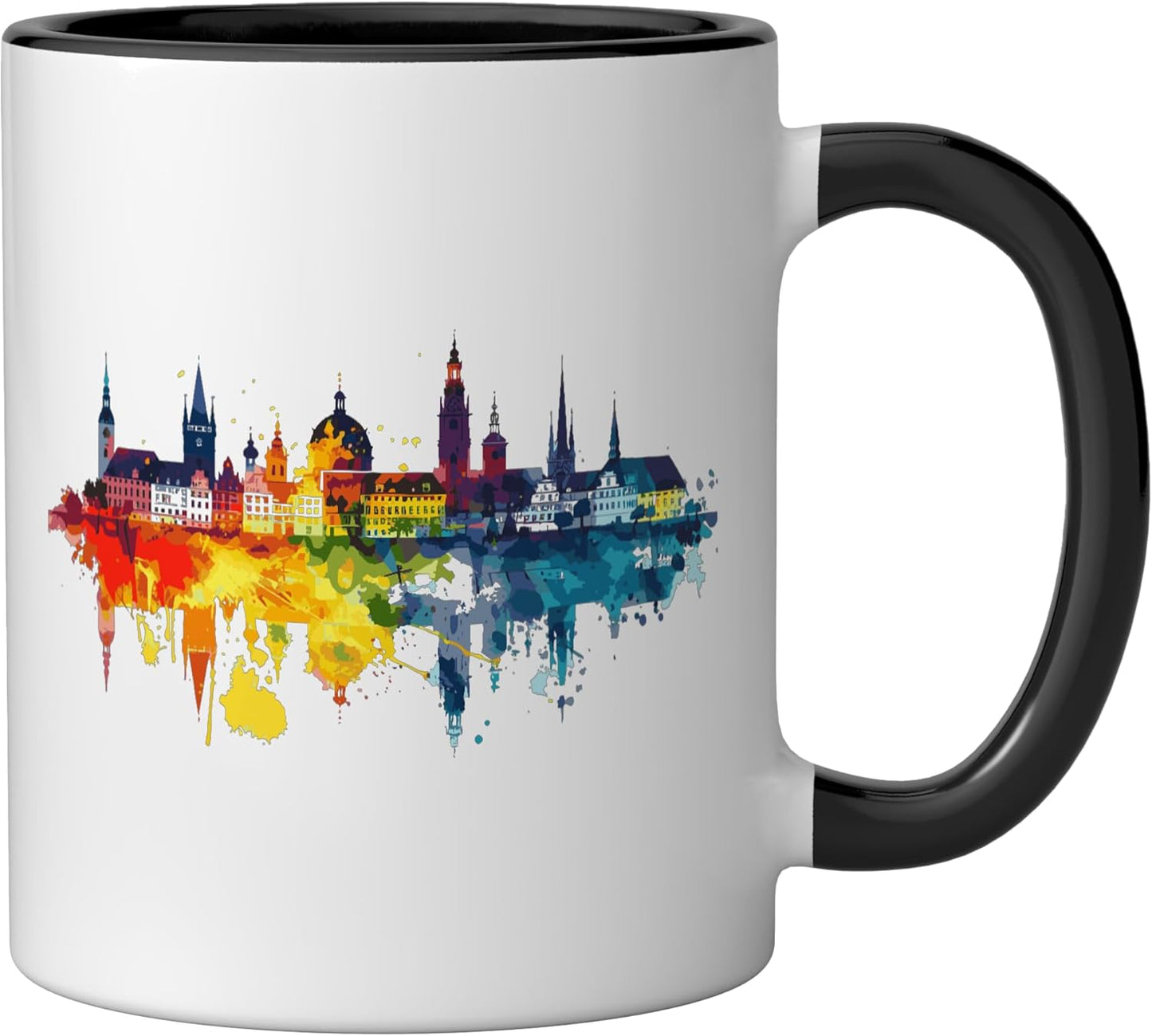 Taza Cerámica Korschenbroich Negro/Blanco