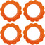 Juego de anillos para servilletas mariposa naranja de acrílico